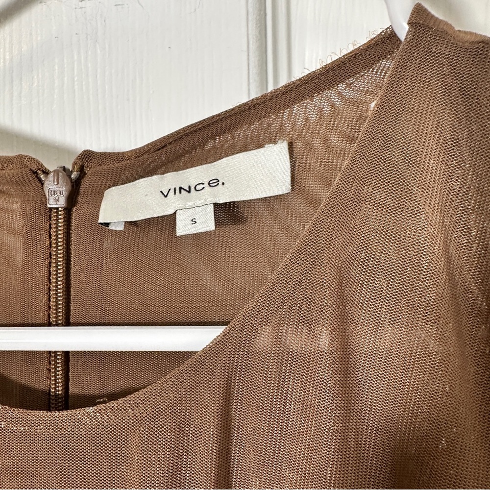 NWT Vince High Neck Pleated Dress - Picture 4 of 12